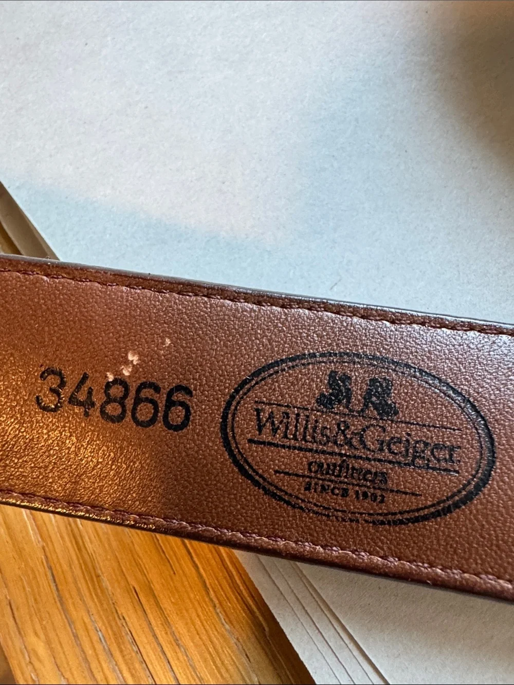 VTG Willis & Geiger Braided Leather Belt Mens 40 Brown Silver Buckle Western